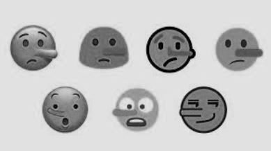emojis showing a pinocchio nose