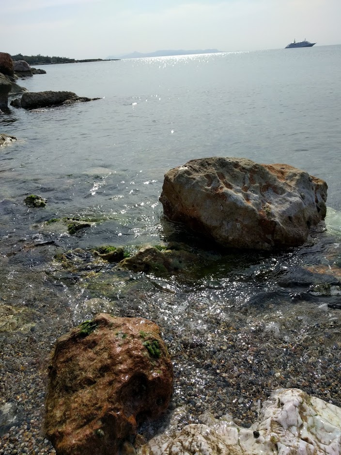 A view of the aegean sea outside athens, greece