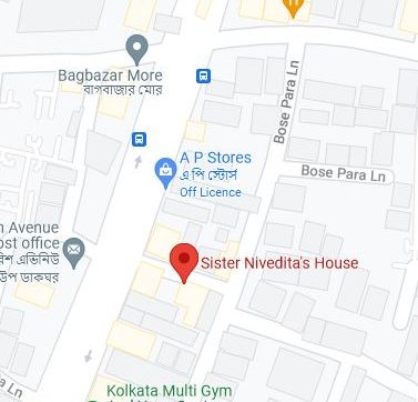 a section of map showing where Sister Nivedita lived